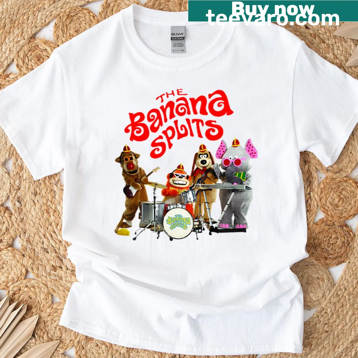 Vintage cartoon movies logo printed on a t-shirt — on a men's t-shirt