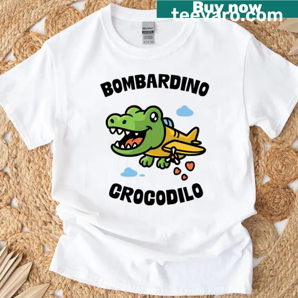 Illustration of an adorable crocodile on t-shirt