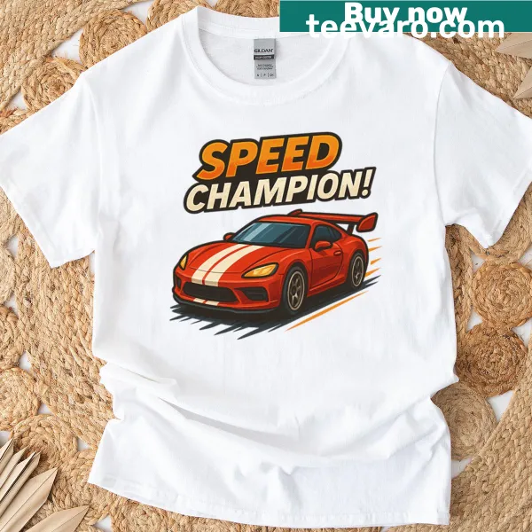 Bold typography t-shirt declaring 'Born To Race' for sports enthusiasts