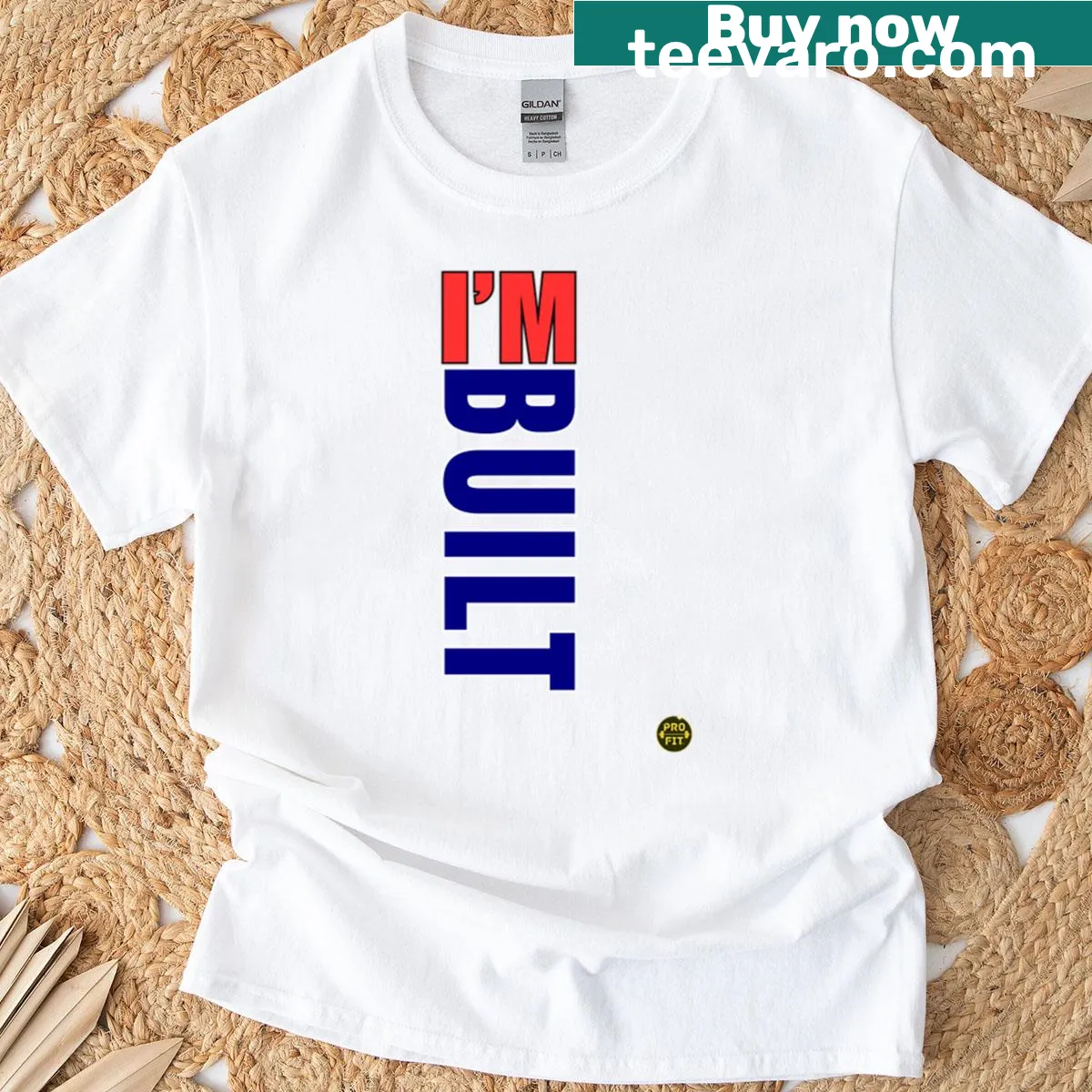 Inspirational fitness t-shirt with 'Brick By Brick Built' text for trainers — on a men's t-shirt