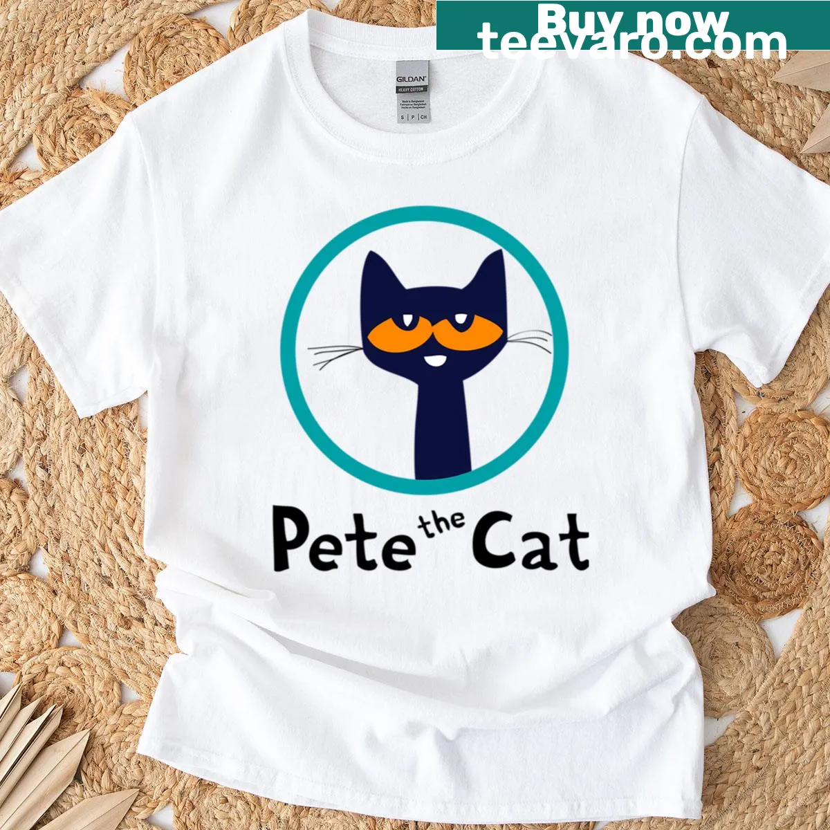 Vintage T-shirt with logo combining cats and cartoon movie elements — on a men's t-shirt