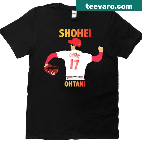 Illustration of Shohei Ohtani on a playful t-shirt design
