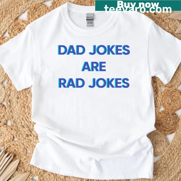 Oversized T-shirt with 'Dad Jokes Are Rad Jokes' printed