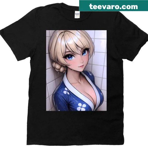 Graphic T-shirt inspired by Darjeeling Girls Und Panzer with floral tiles