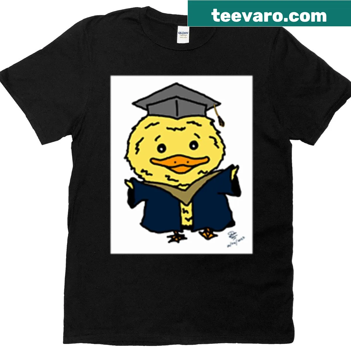 Oversized graduate typography graphic T-shirt — on a men's t-shirt