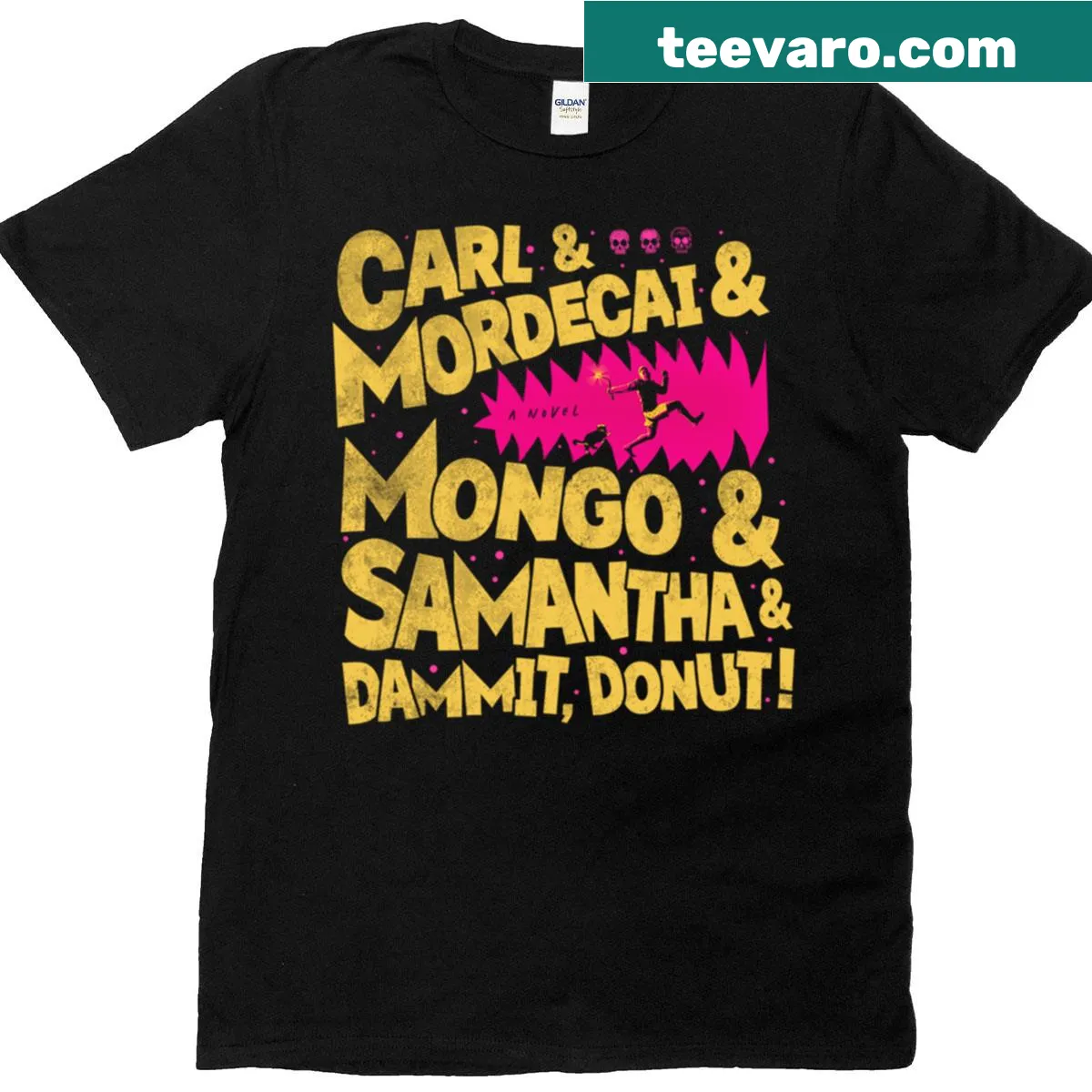 Retro T-shirt featuring Dungeon Crawler Carl design — on a men's t-shirt
