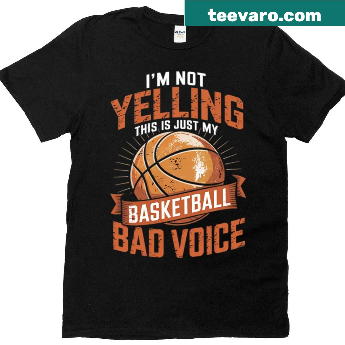 Basketball dad T-shirt with bold text about coaching and support — on a men's t-shirt