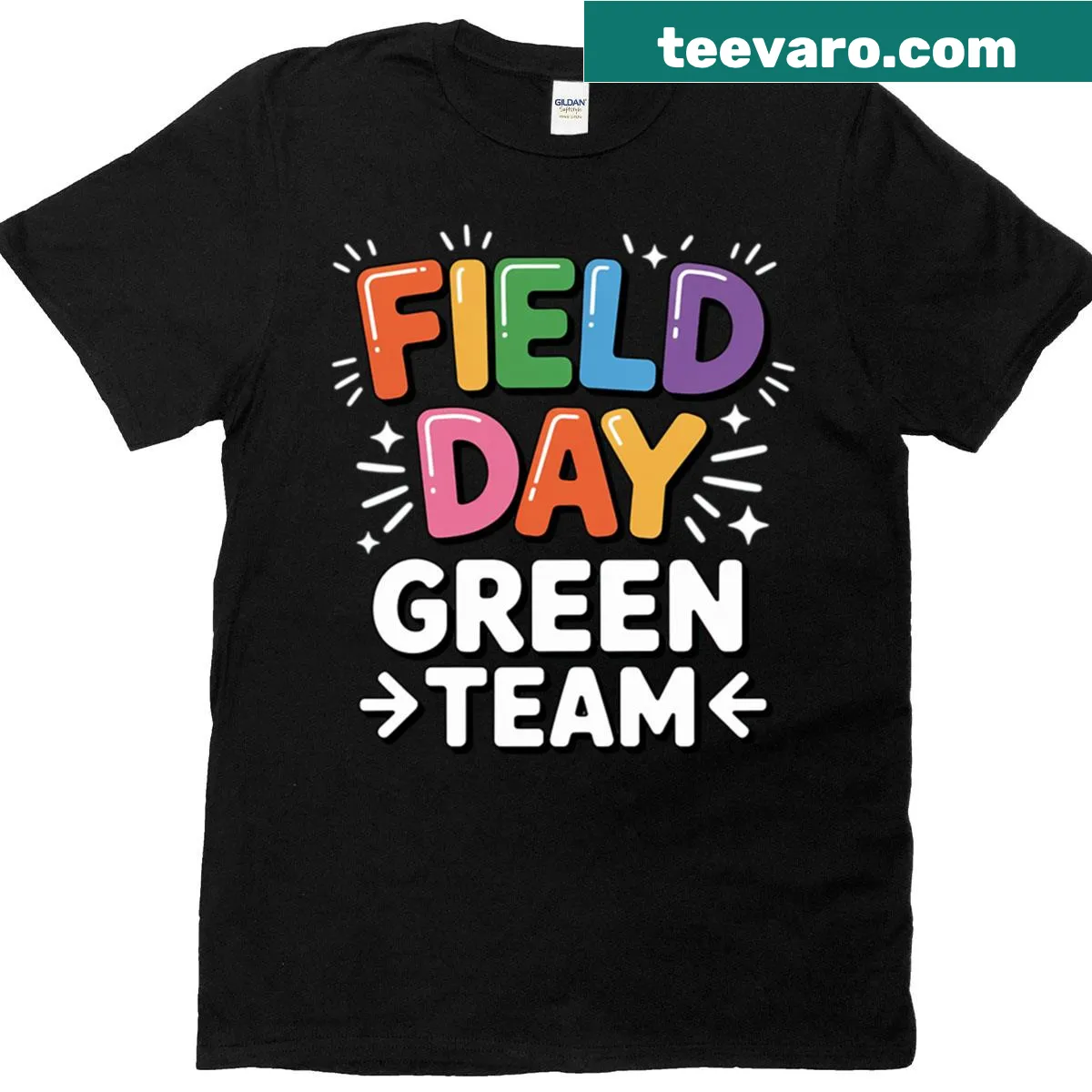 Green team design for teachers during Field Day on a T-shirt. — on a men's t-shirt