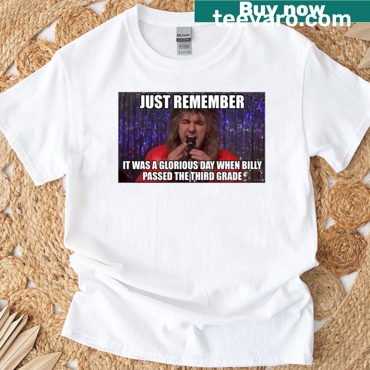 Inspirational Glorious Day t-shirt with text — on a men's t-shirt