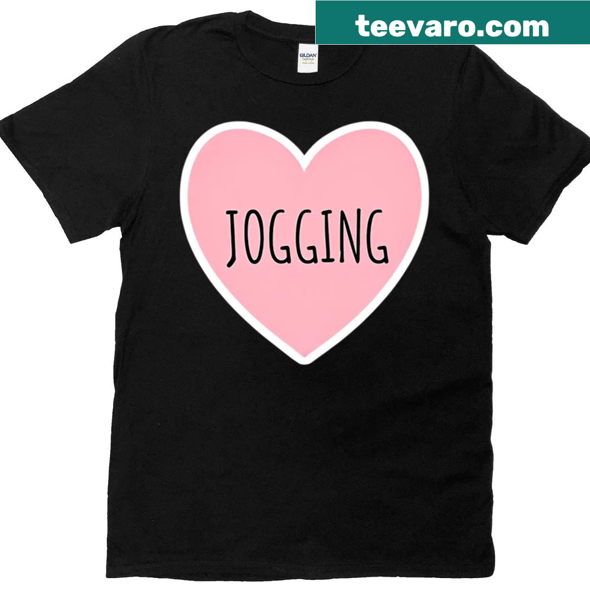 I Heart Jogging t-shirt featuring a heart graphic and bold text — on a men's t-shirt