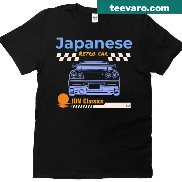 Retro tee featuring classic Japanese car skyline