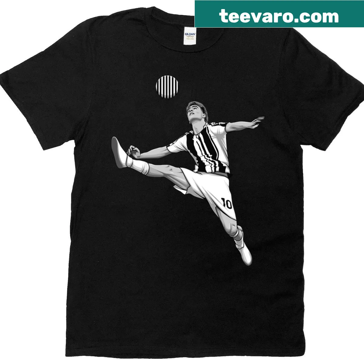 Minimalist black and white Kenan Yldz t-shirt design — on a men's t-shirt