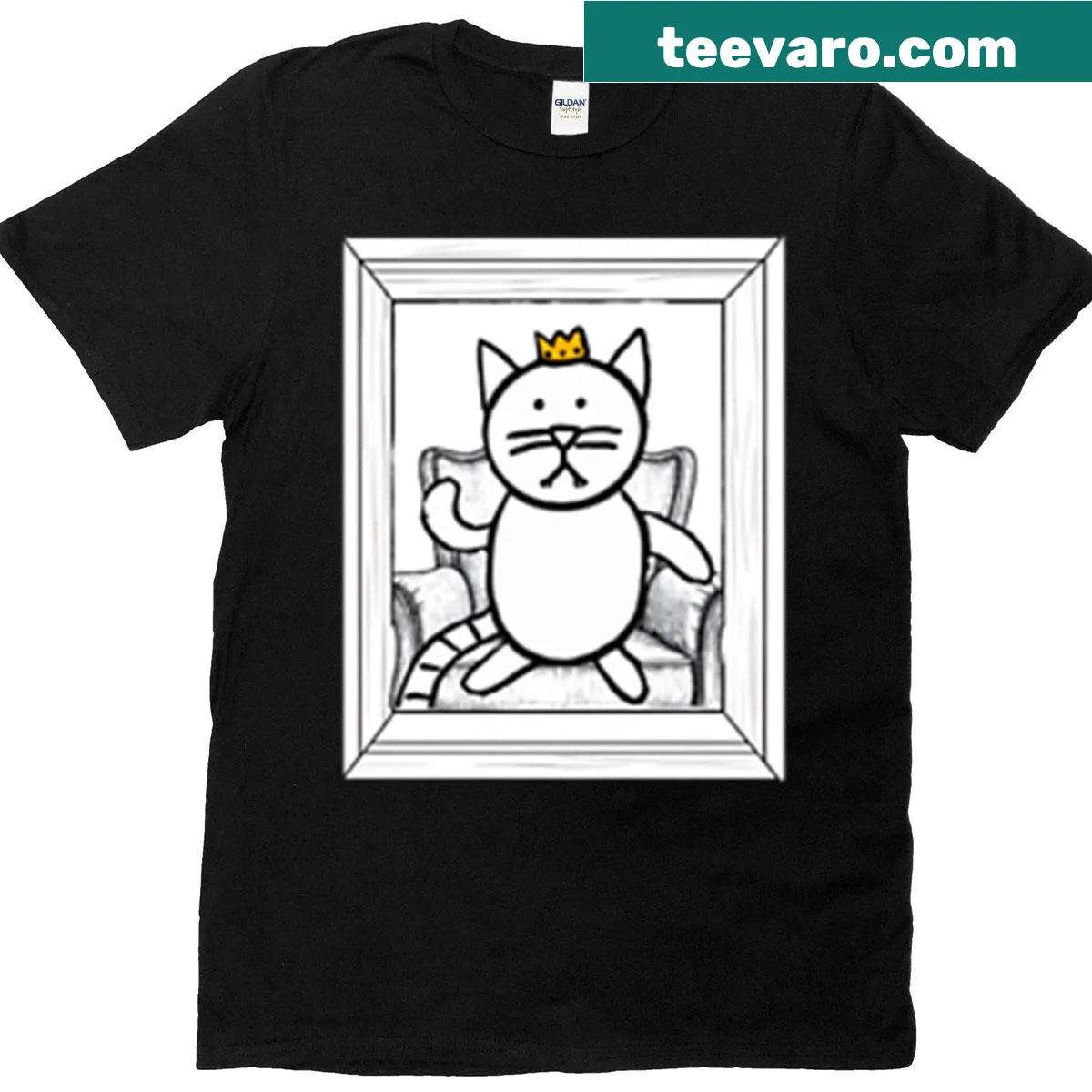 Illustrated portrait of King Swabber Knoffer on a t-shirt — on a men's t-shirt
