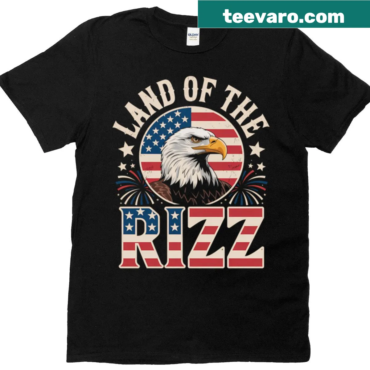 Funny American eagle graphic with text for Fourth of July — on a men's t-shirt