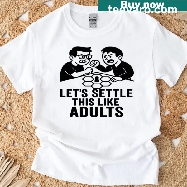 Funny board game-themed T-shirt with hex map design