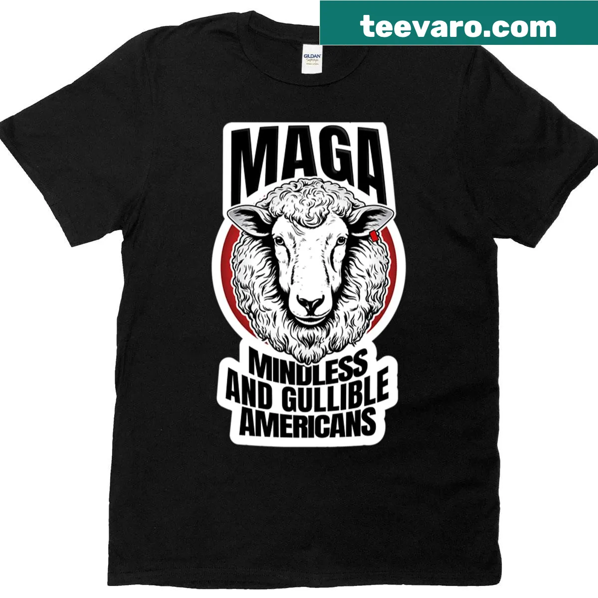 Oversized t-shirt with bold anti-Trump typography design — on a men's t-shirt