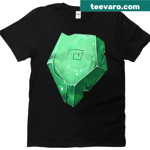 Minimalist silhouette of a malachite chunk