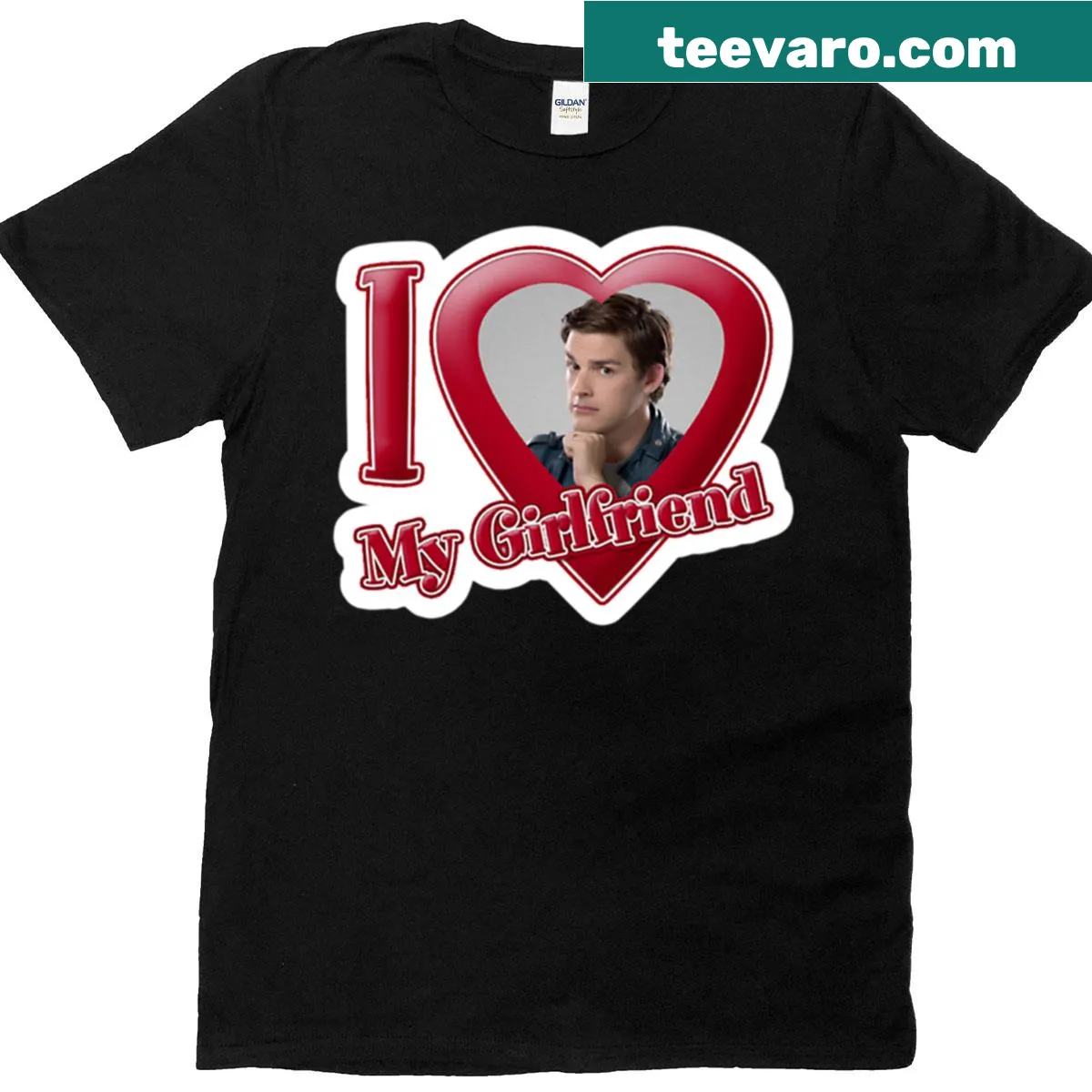 Playful 'Matpat Is My Gf' text graphic t-shirt. — on a men's t-shirt