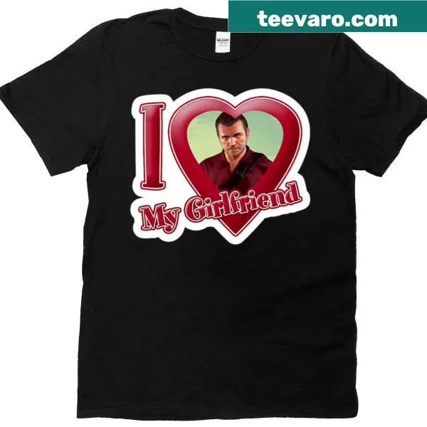 Funny typography t-shirt stating 'Michael Is My Gf'