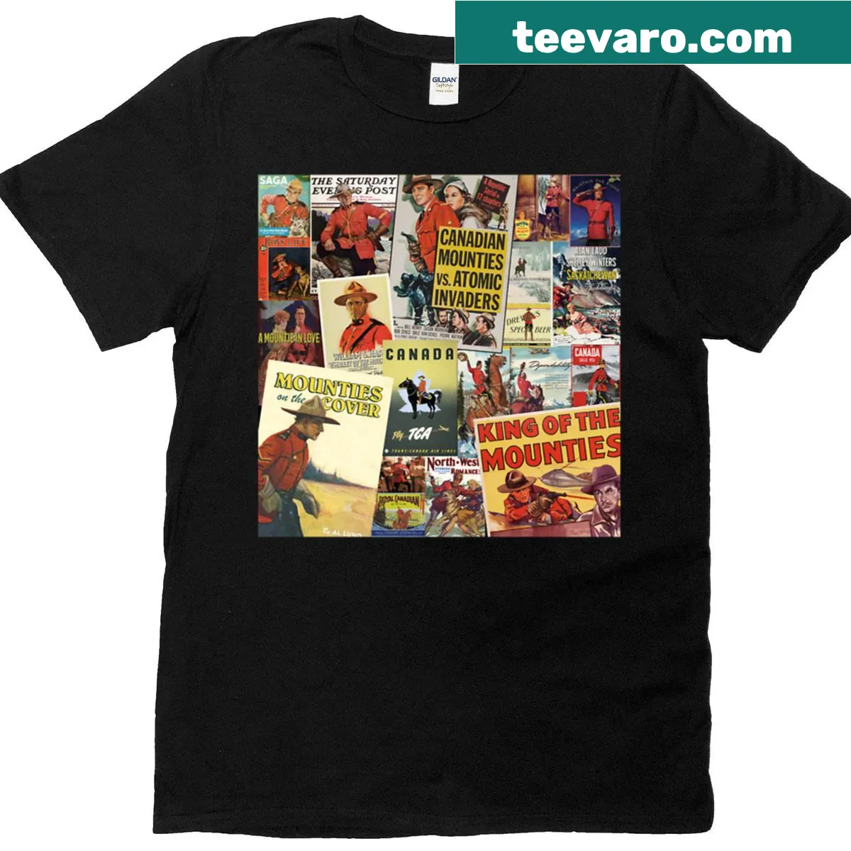 Vintage-inspired T-shirt celebrating mountaineering movies — on a men's t-shirt
