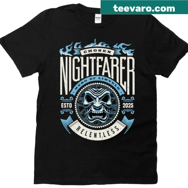 Illustrative T-shirt featuring Nightfarer Assassin 2 graphic
