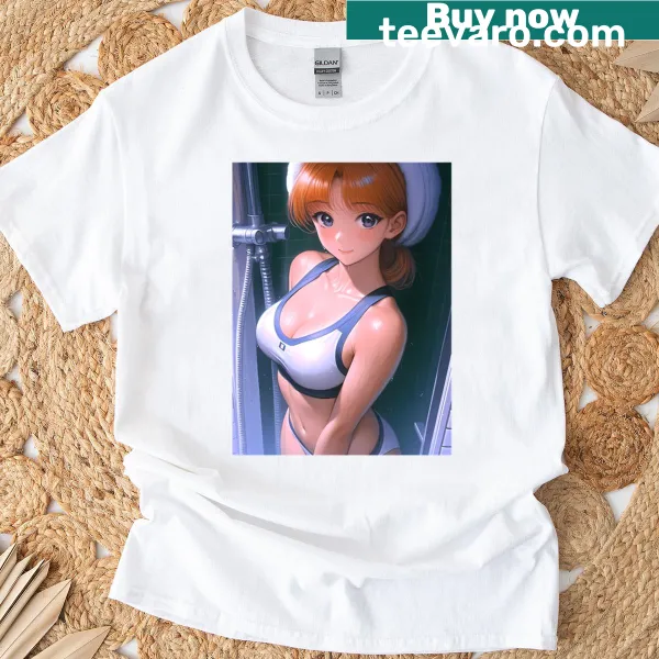 Playful anime girl t-shirt featuring a character from Girls Und Panzer