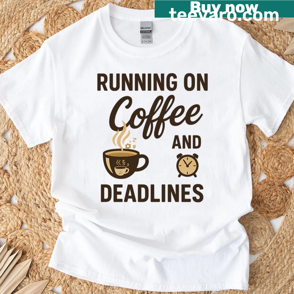 Funny engineer quote on a coffee-themed t-shirt — on a men's t-shirt