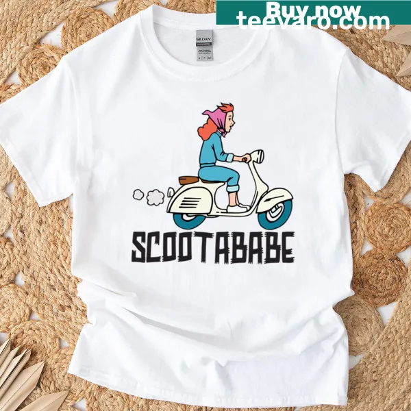 Fun t-shirt with a playful Scootababe graphic