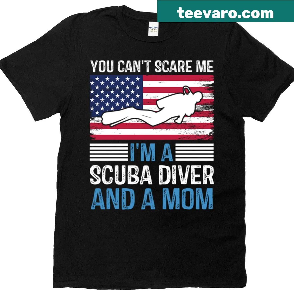 Typography design for scuba diving themed Mother's Day T-shirt — on a men's t-shirt