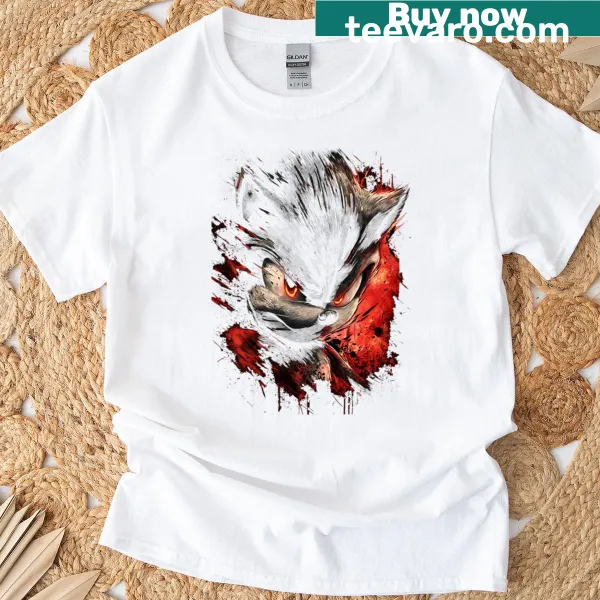 Dynamic t-shirt featuring Shadow The Hedgehog.