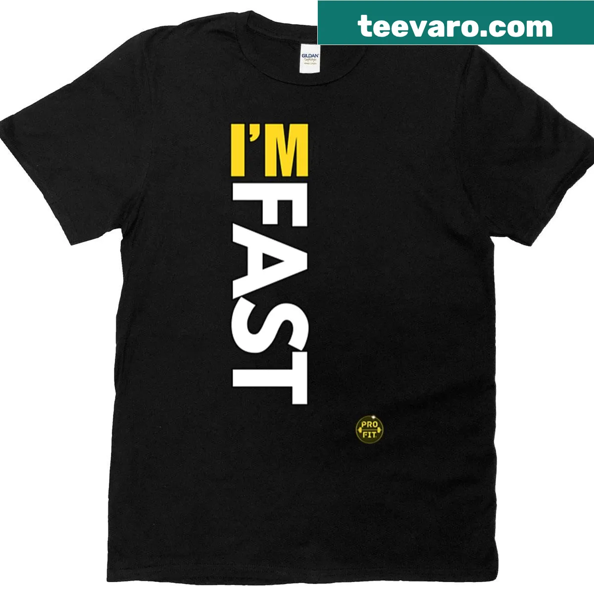 Inspirational fitness shirt with bold text about speed — on a men's t-shirt