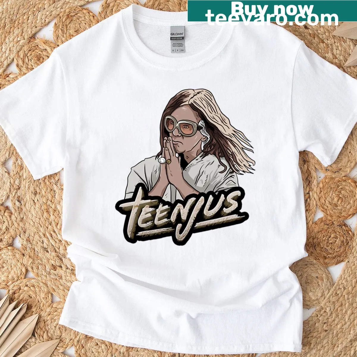 Oversized t-shirt featuring a playful graphic from The Righteous Gemstones — on a men's t-shirt