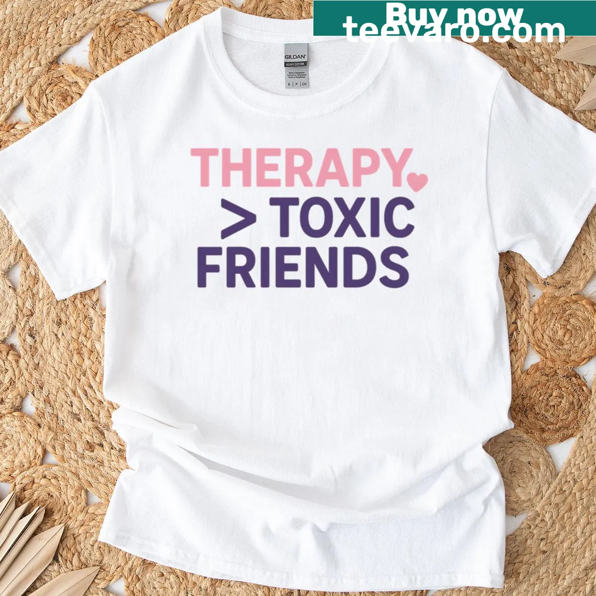 Oversized t-shirt with bold boundaries message for mental health — on a men's t-shirt