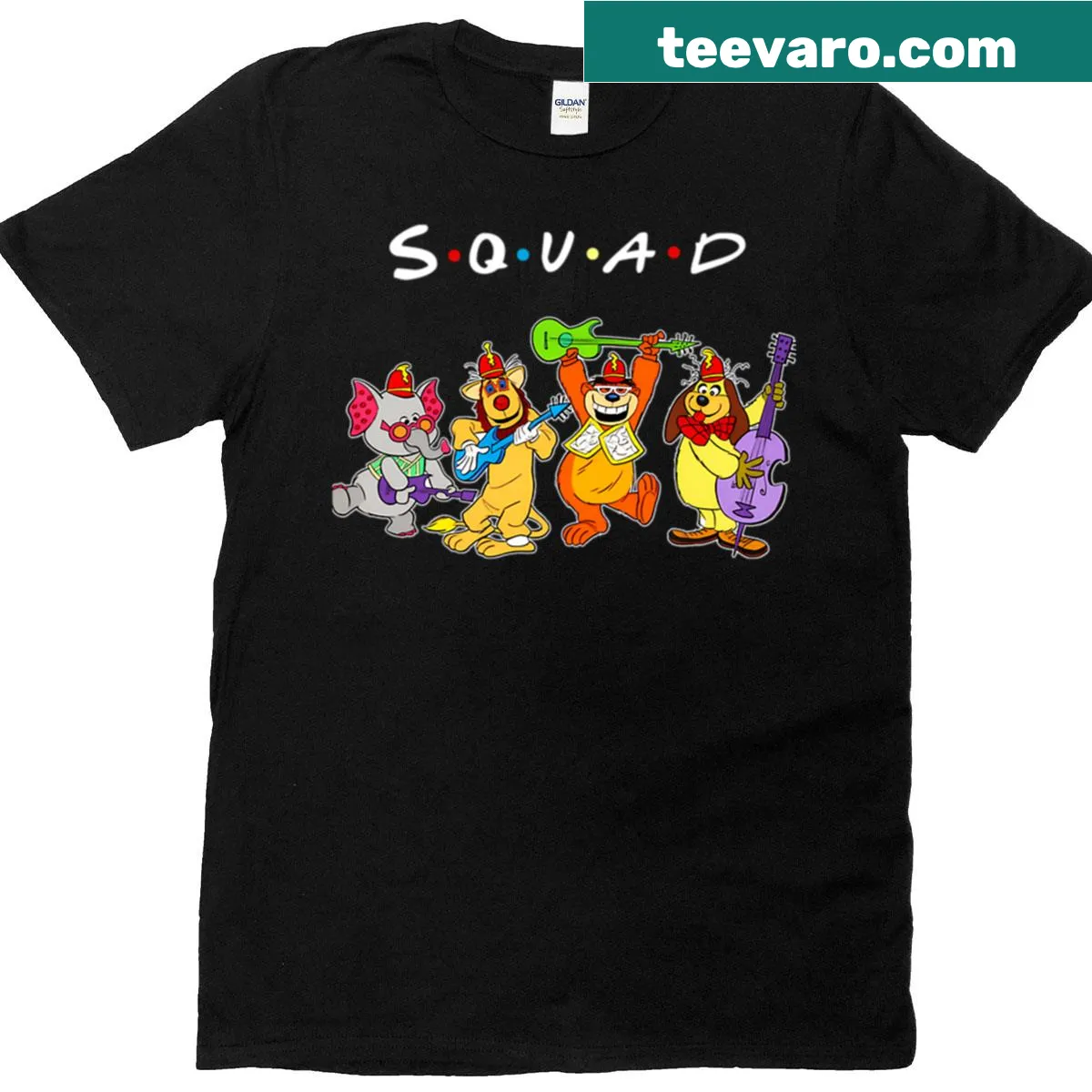 Vintage animated cartoon movies logo t-shirt — on a men's t-shirt