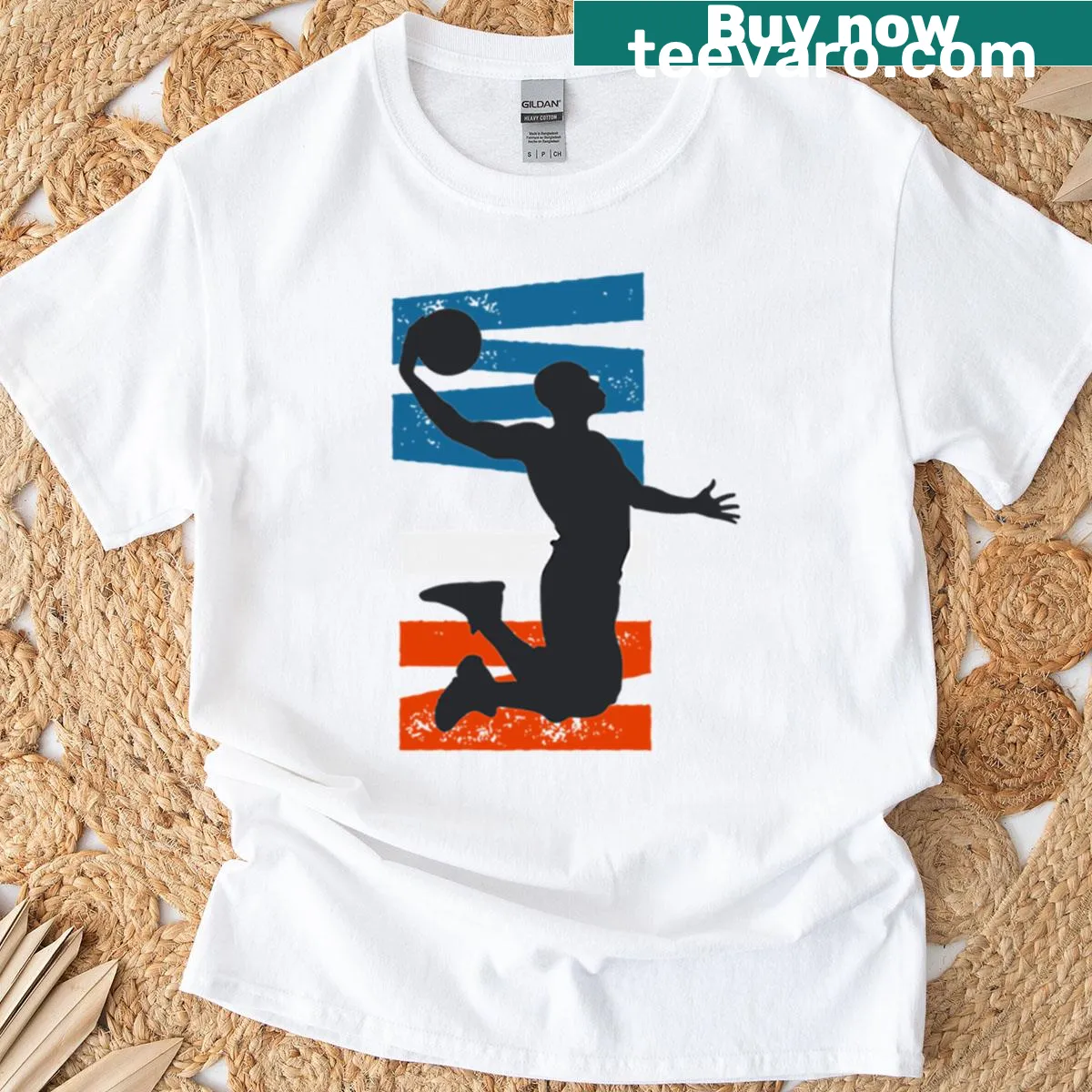 Inspirational basketball-themed T-shirt with motivational text — on a men's t-shirt