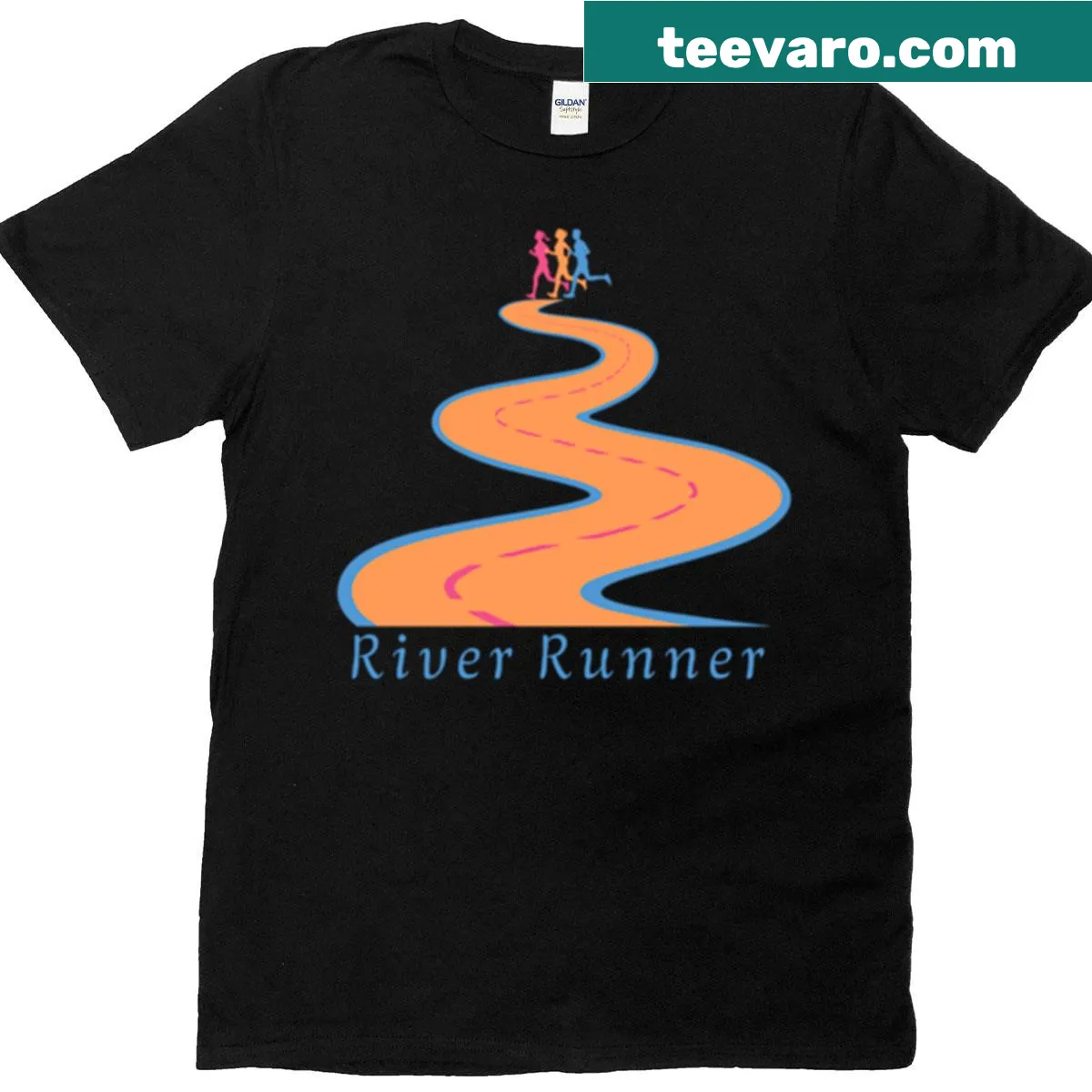 Inspiring T-shirt for women with marathon runner theme — on a men's t-shirt