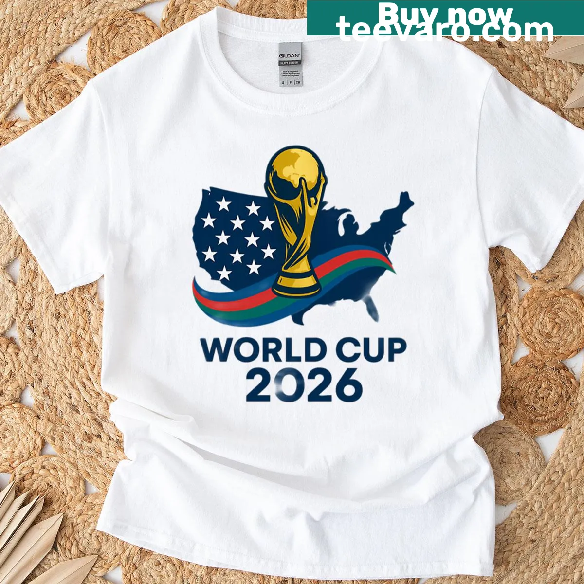 World Cup 2026 themed T-shirt celebrating soccer — on a men's t-shirt