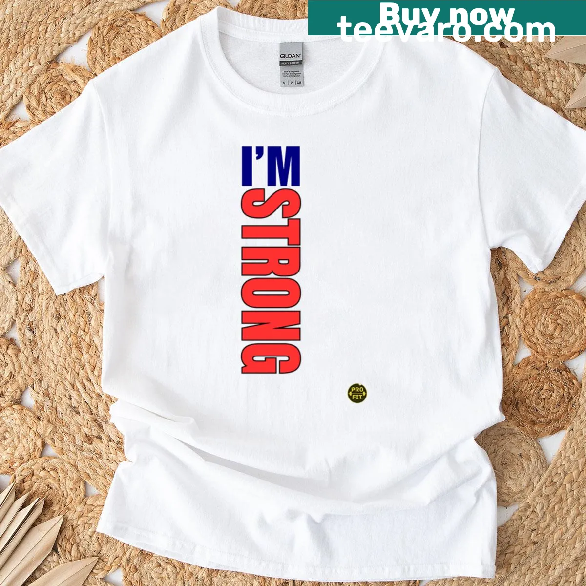 Motivational fitness shirt with text 'You’re Stronger Than You Think' — on a men's t-shirt