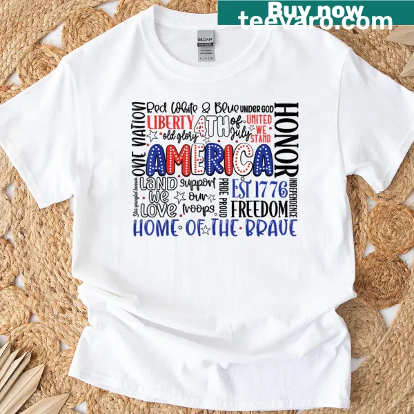 Patriotic design celebrating America, featuring the year 1776.