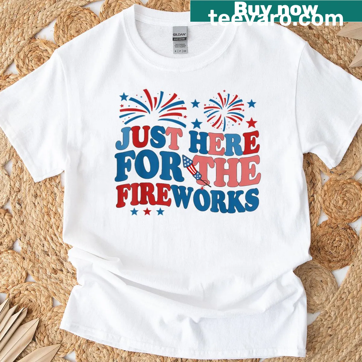 Funny couple t-shirt for the Fourth of July celebration — on a men's t-shirt