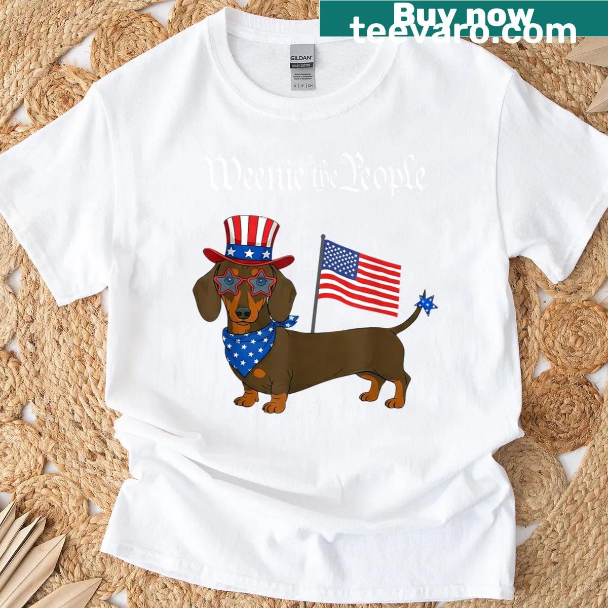 Classic American flag T-shirt for expressing national pride — on a men's t-shirt