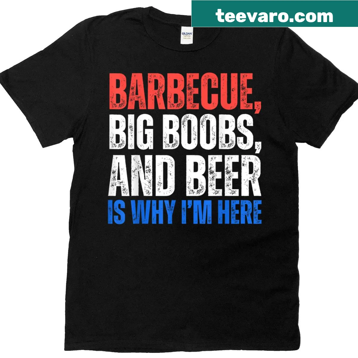 Funny 4th of July barbecue shirt with a humorous slogan. — on a men's t-shirt