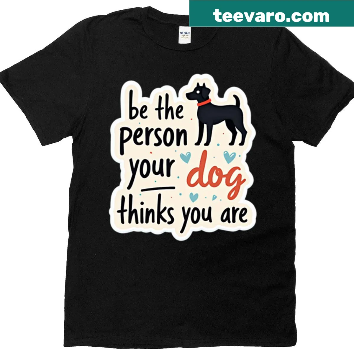 Funny dog quote T-shirt with typography design — on a men's t-shirt