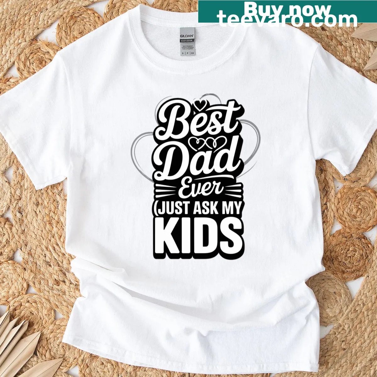Funny Best Dad Ever graphic T-shirt — on a men's t-shirt