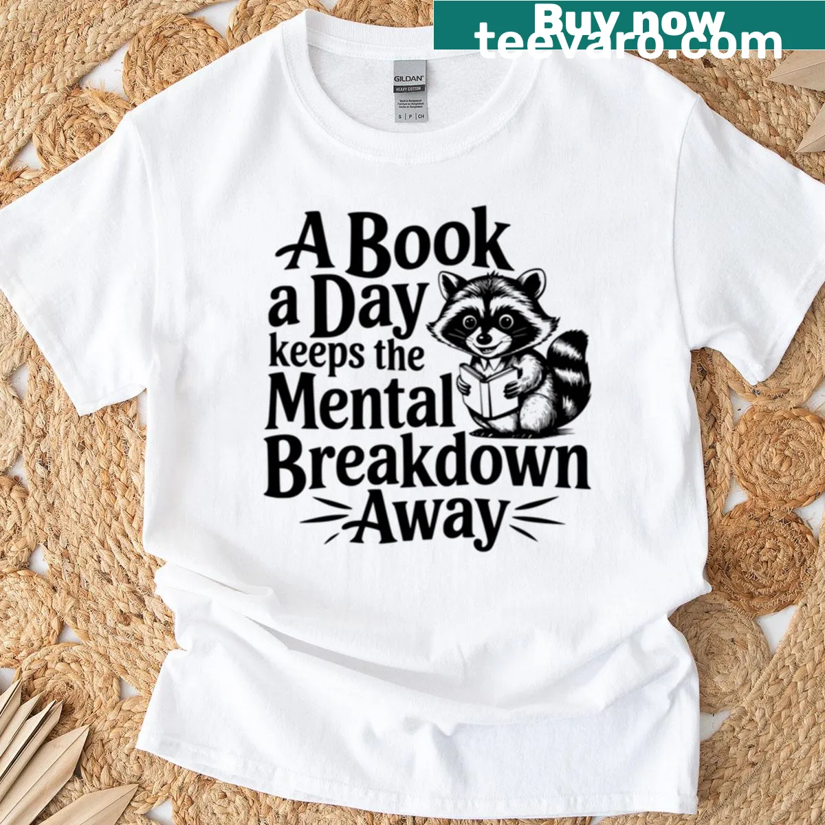 Funny typography Books and Mental Breakdown T-shirt — on a men's t-shirt