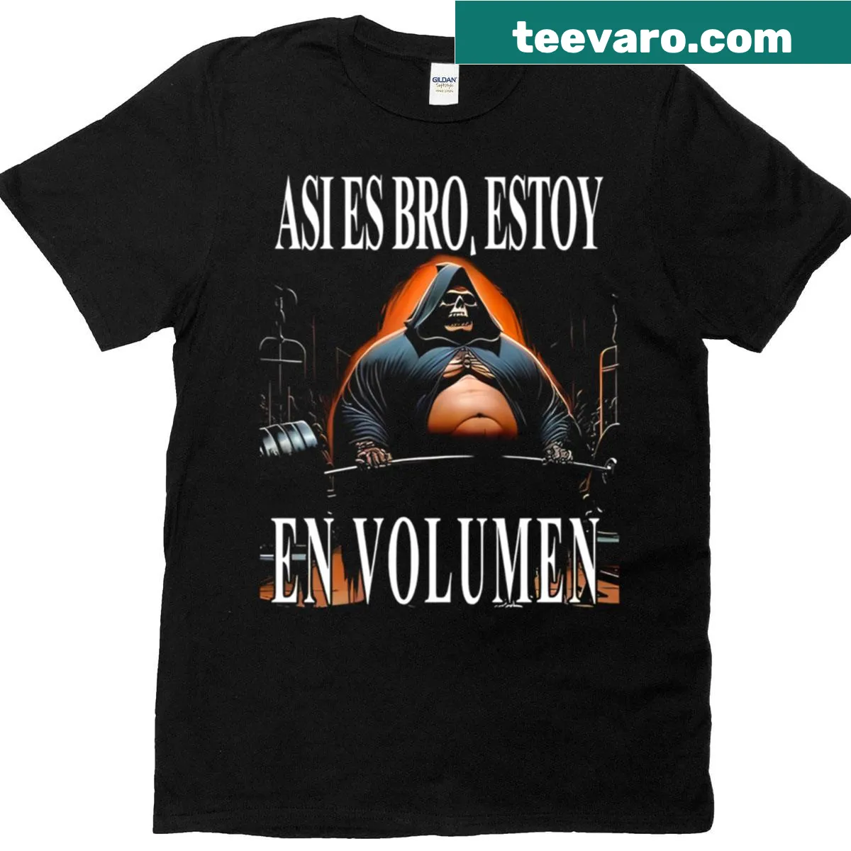 Bold t-shirt for gym-goers with 'Bulking Bro' slogan — on a men's t-shirt