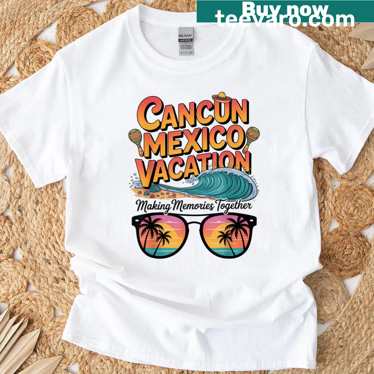 Vacation Squad graphic tee for Cancun 2025 trip. — on a men's t-shirt