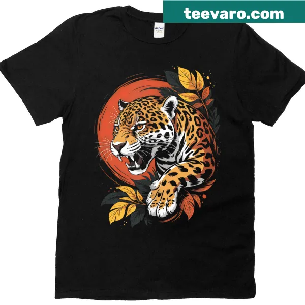 Realistic cheetah graphic T-shirt depicting African wildlife