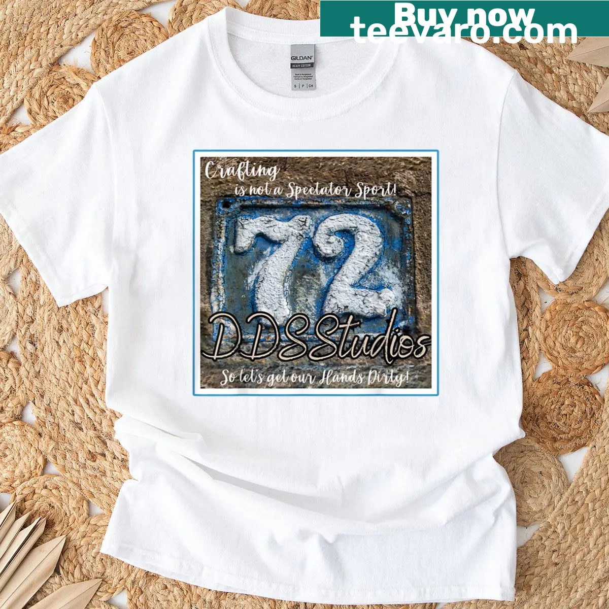 T-shirt emphasizing hands-on crafting participation — on a men's t-shirt