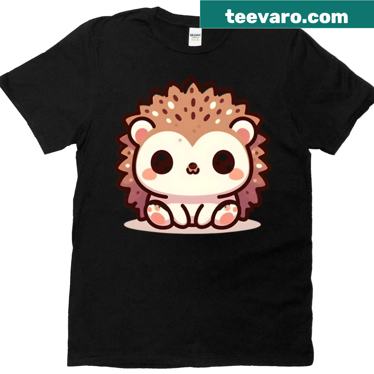 Cute hedgehog illustration on a T-shirt — on a men's t-shirt